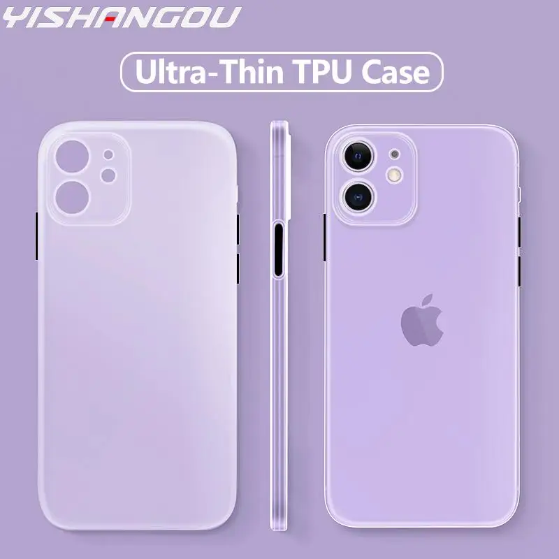 Slim Matte Silicone Soft Case For iPhone 12 Pro Max 11 Pro Max XS X XR 8 7 Plus 12 mini Shockproof Case Cover For iPhone 12 Pro