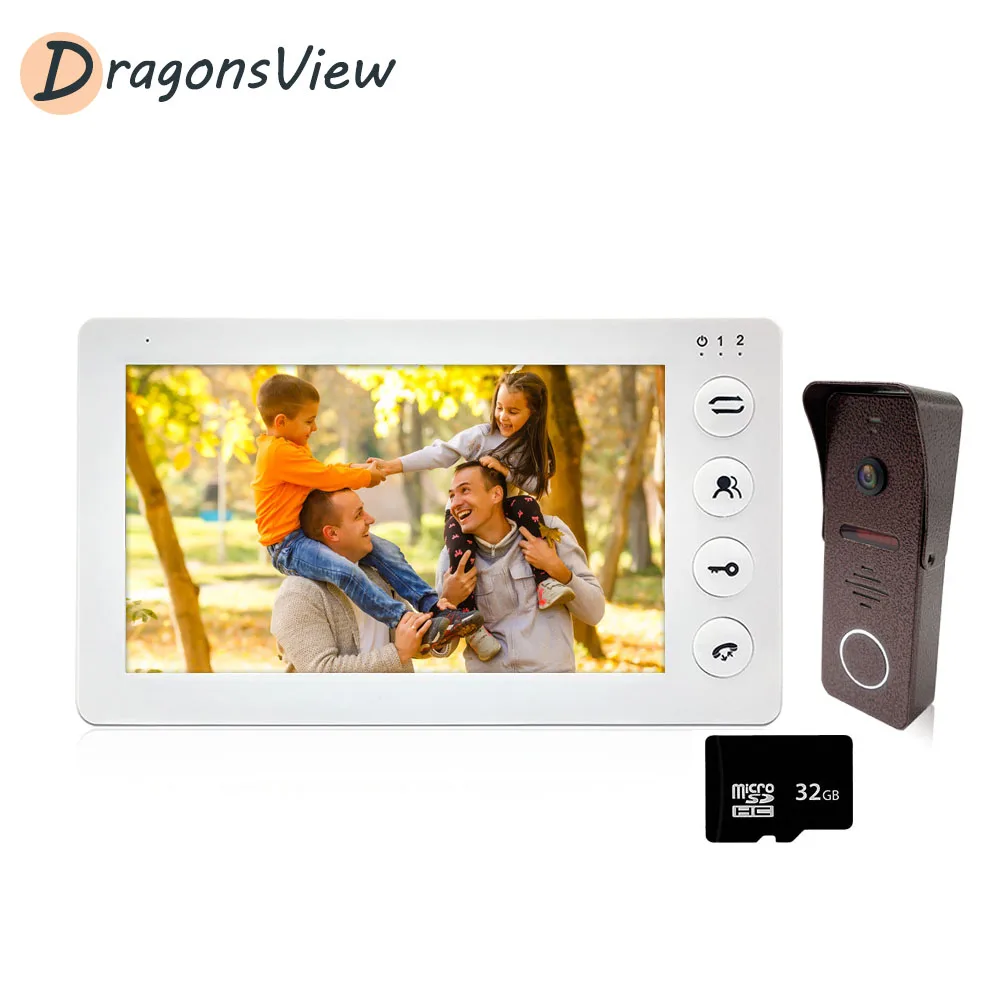 DragonsView Домашний домофон видео телефон двери 7 дюймов для контроля уровня сахара в