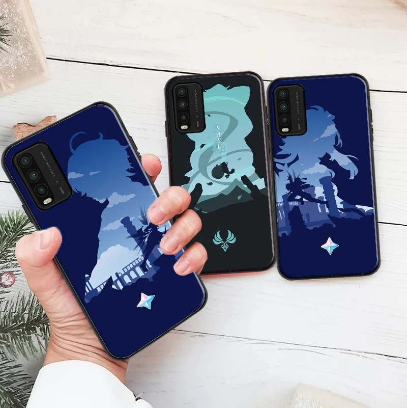 

Genshin Impact Anime Silicone Case Coque For Xiaomi Redmi 9 9i 9AT 9T 9A 9C Note 9 9T 9S 9 Pro Max Soft Phone Shell Cover