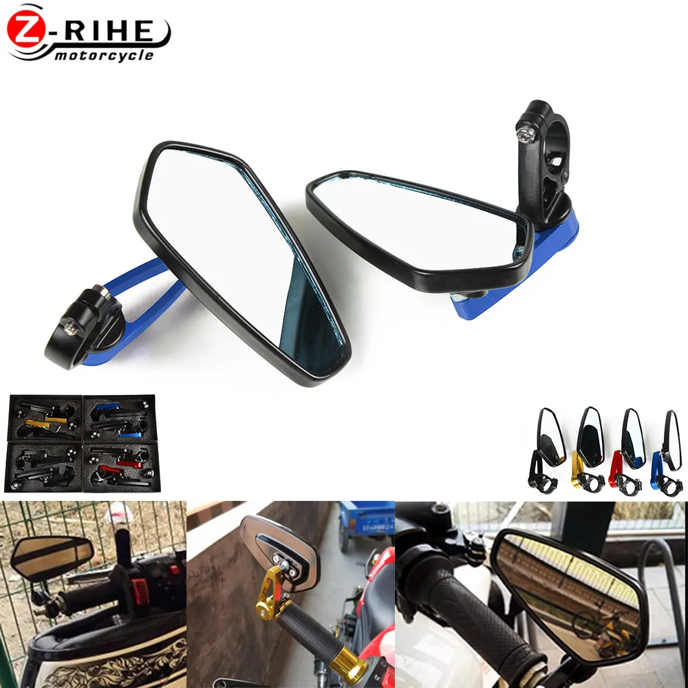 7/8 &quot22 мм Универсальный мотоцикл Зеркало заднего вида Ручка Бар торцевой стороне