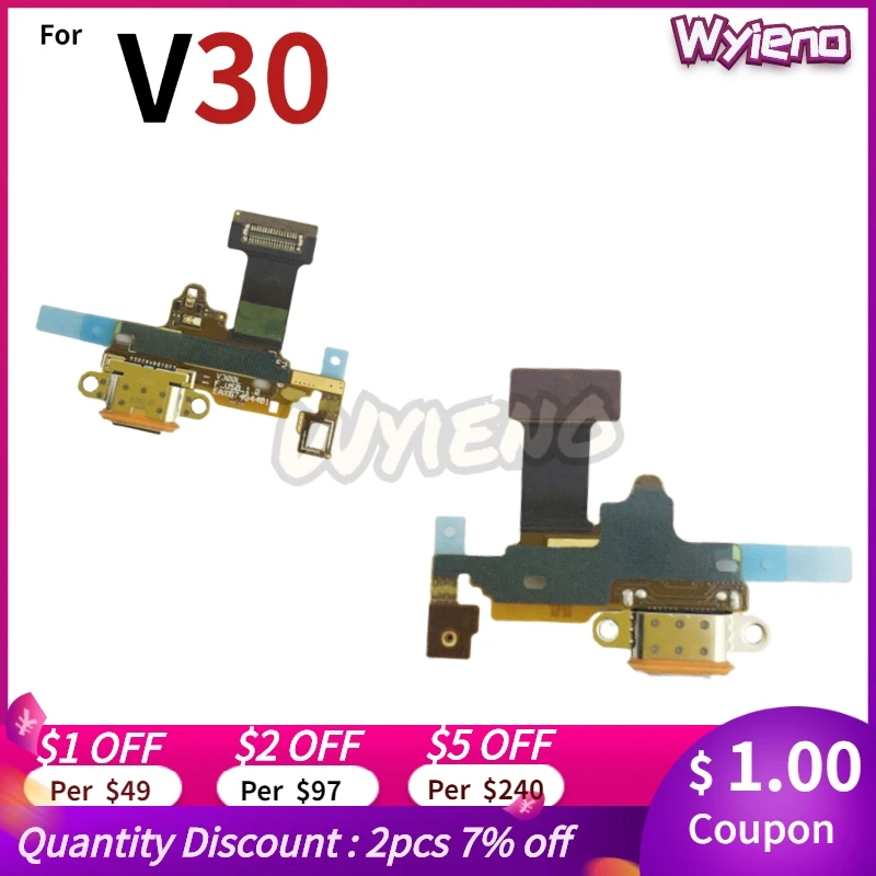 

Wyieno для LG V30 H930 USB док-станция для зарядки Зарядное устройство Порты и разъёмы штекер микрофон с гибким кабелем и микрофоном доска SIM держател...
