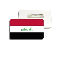 iraq flag brooch beautiful lapel pins for women hat clothes accessory patriotic trinket acrylic jewelry badge