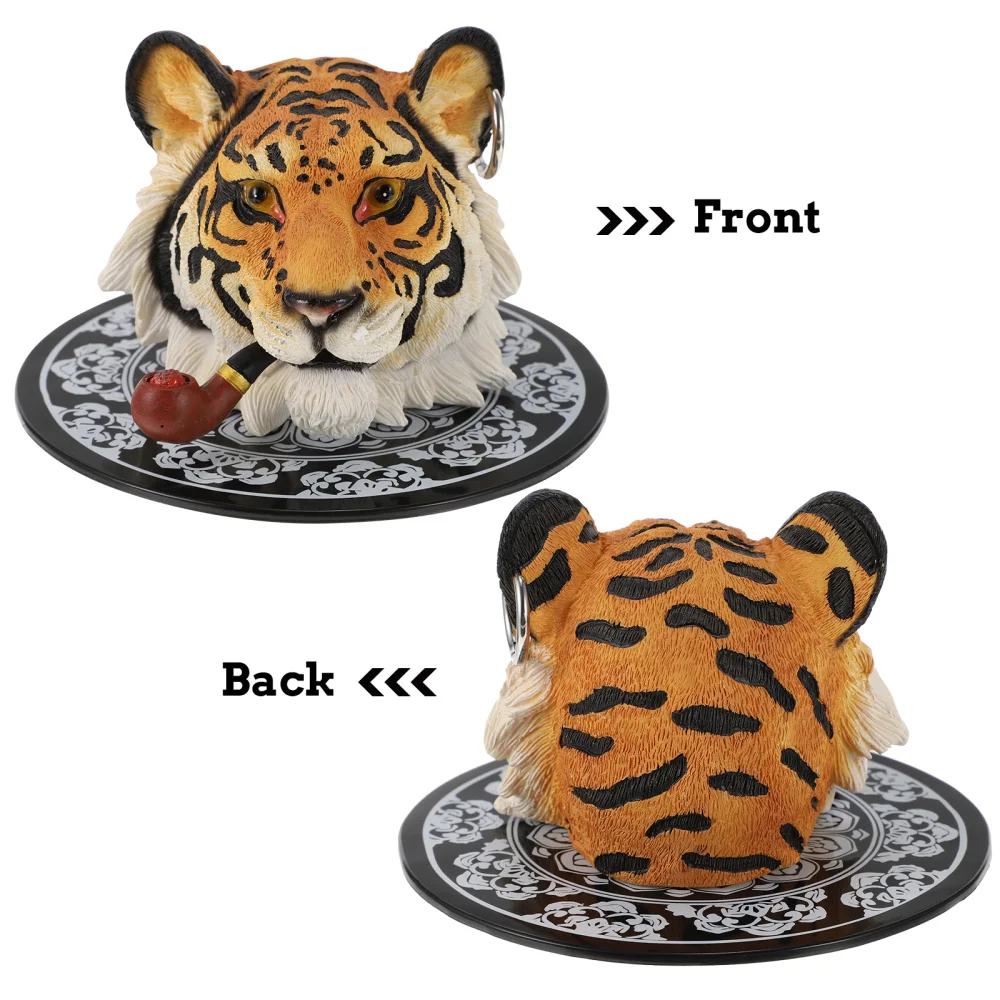 

1pc Simulation Tiger Resin Craft Adornment Creative Car Ornament Office Decor
