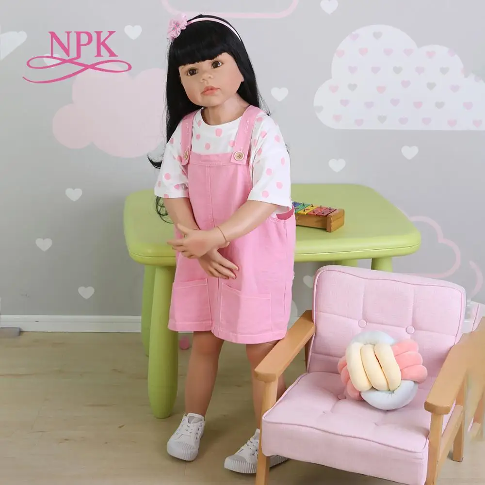 NPK 98 см реборн оригинальный шедевр кукла шарнирные полное тело малыш девочка