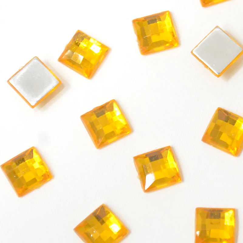 Акриловые стразы с квадратным Форма прозрачный горячей фиксации плоская задняя