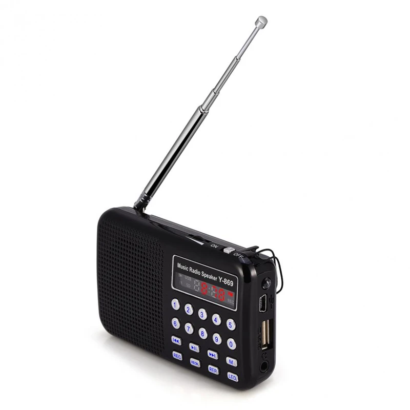 Портативный мини стерео ЖК дисплей Fm/Am радио Usb Tf карта музыкальный плеер