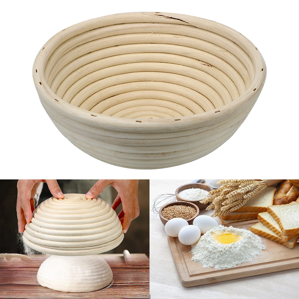 

Baking Tools Dough Banneton Baskets Fermentation Wicker Basket Baguette Bread Proofing Baskets With Liner Natural Rattan
