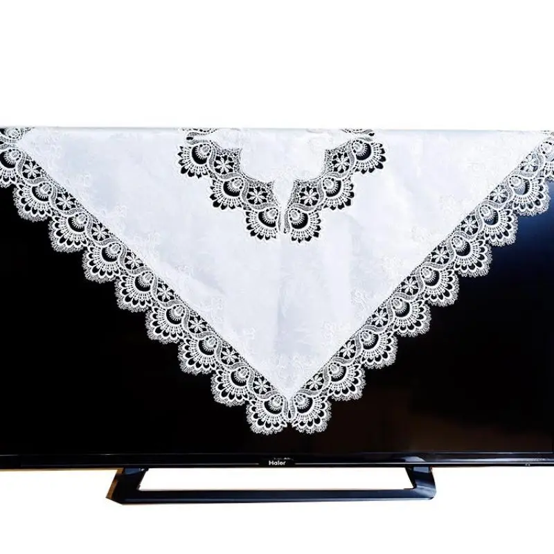 Скатерть кружевная прямоугольная для стола белая Водонепроницаемая скатерть на