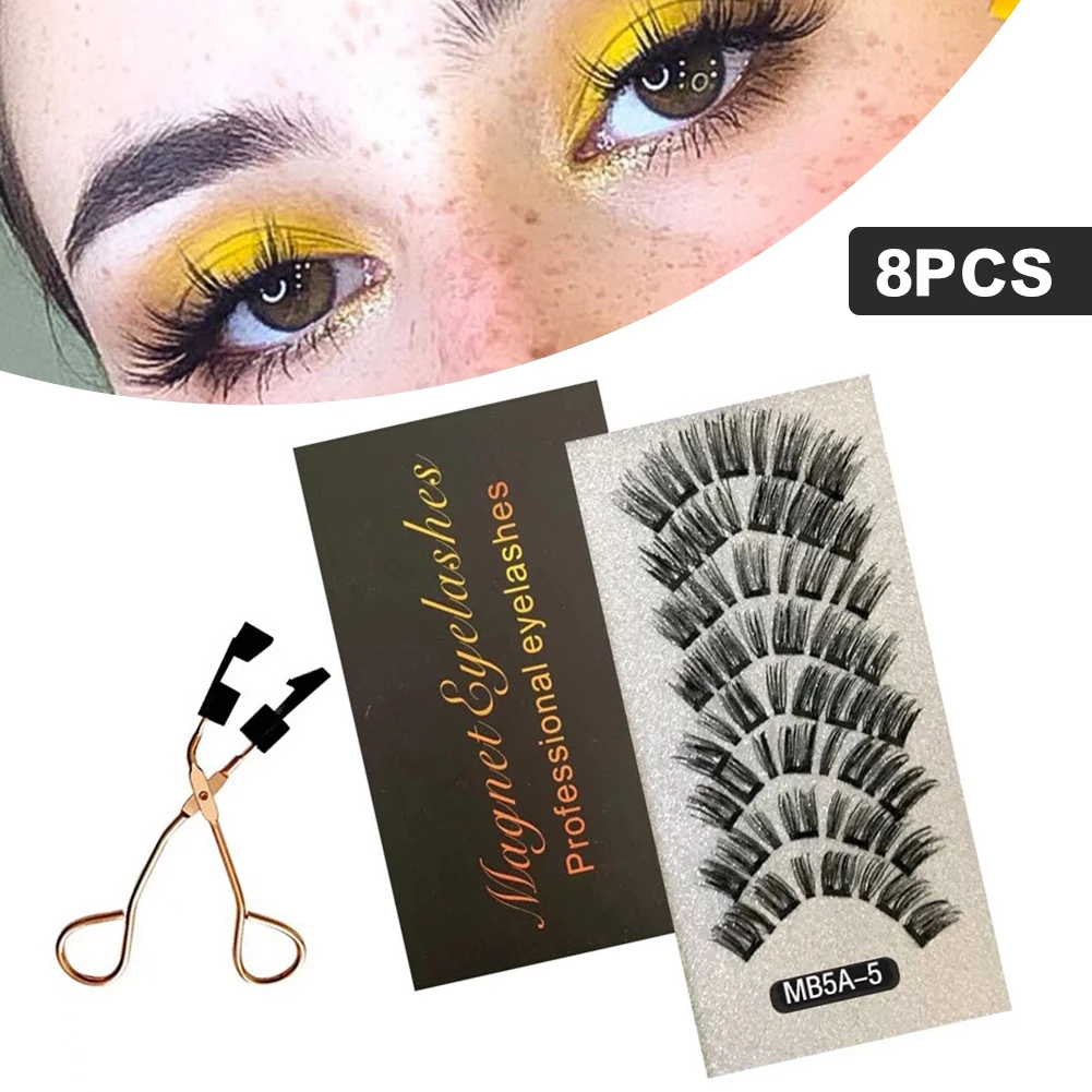 

Magnetic Eyelashes Natural Look Strong Hold Fake Eyelash with a Tweezers Easy to Wear Reusable Eyelashes Perfect Gift Dropship