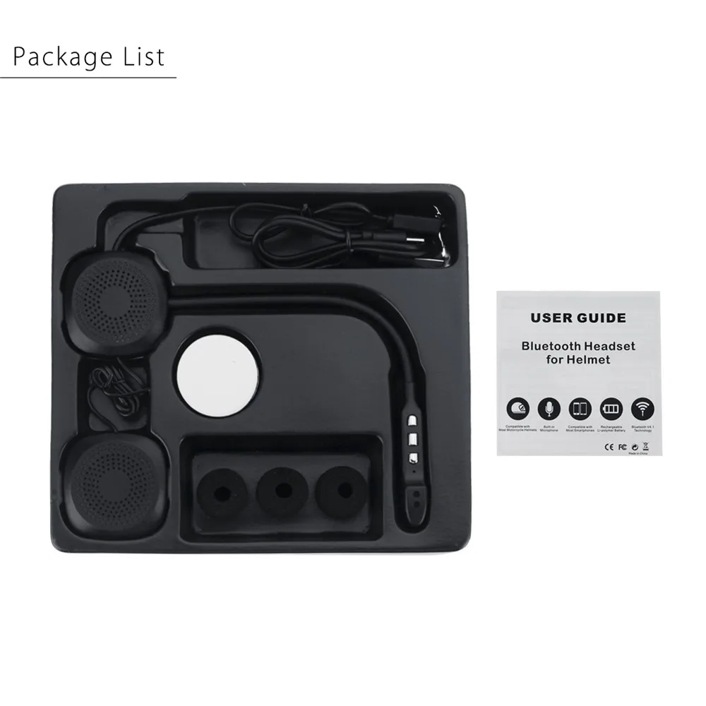 

50M Waterproof Moto bluetooth Wireless Anti-interference Helmet Headset Hands Free bluetooth V4.2 Intercom for Motorcycle