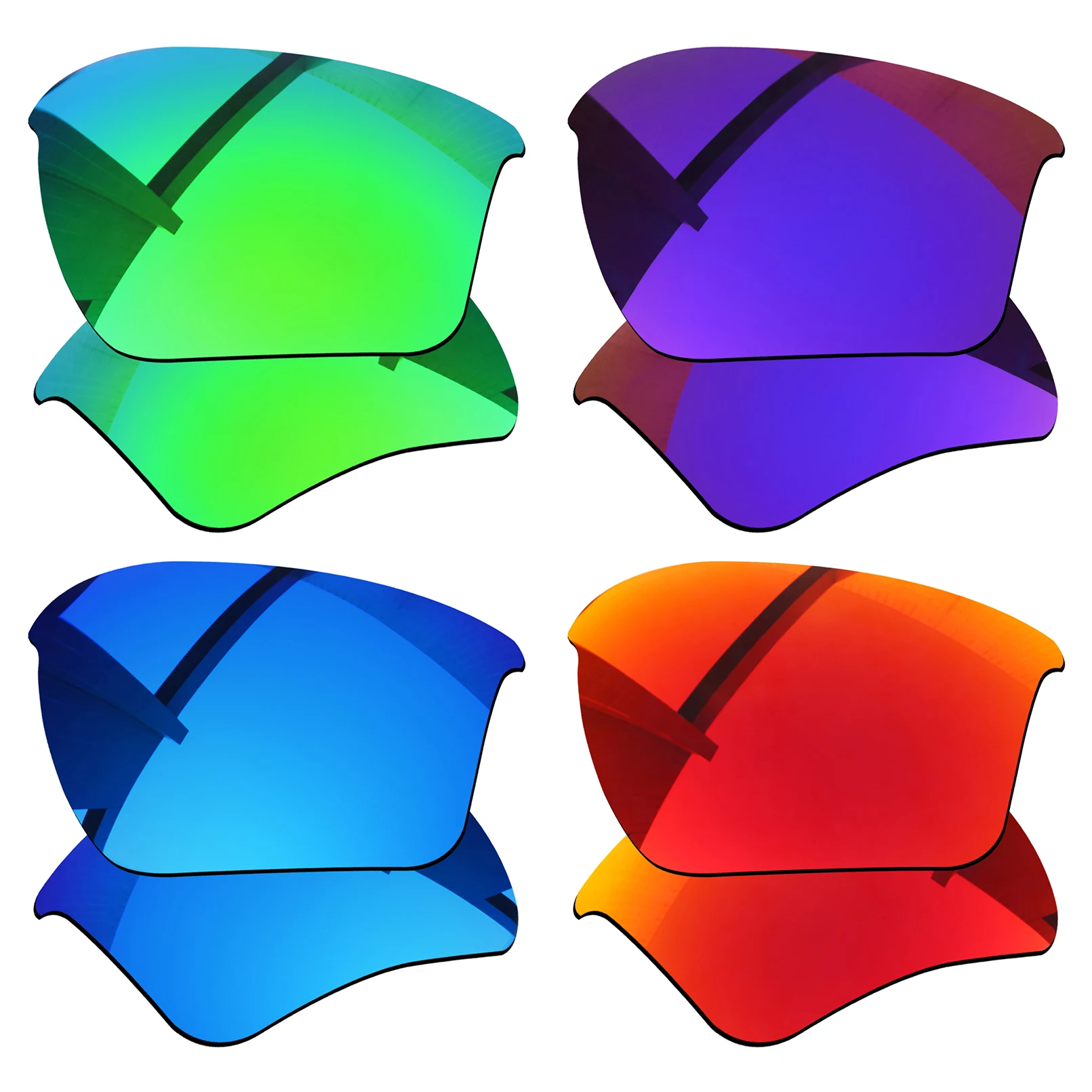 Alphax 4 пары зимние небесно-красные оливковые и античные фиолетовые поляризованные