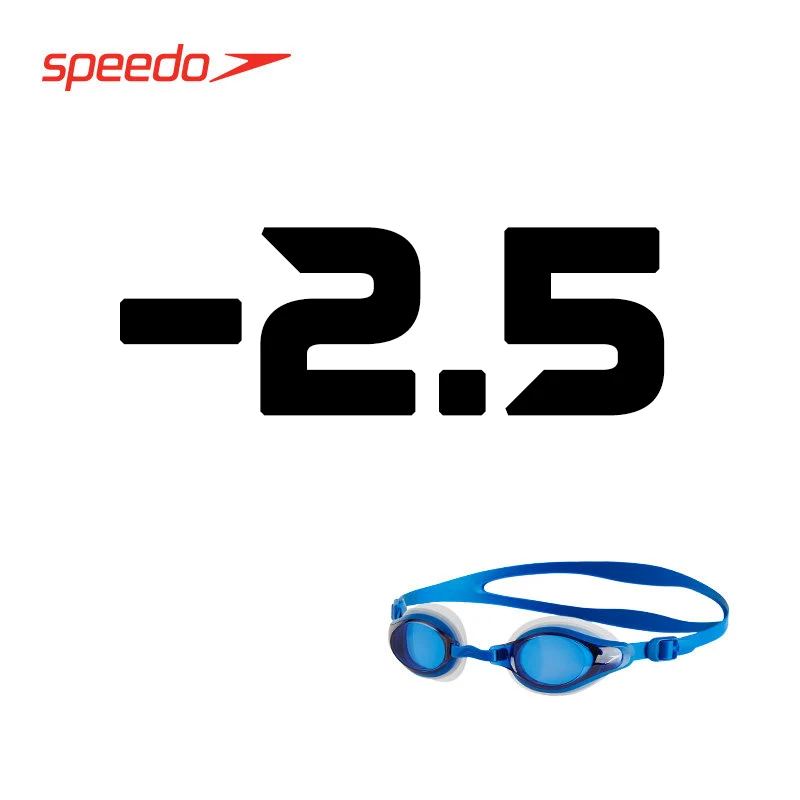 Очки для плавания Speedo, близорукость, очки для плавания, оптические очки, пульс, водонепроницаемые очки для плавания для мужчин и женщин, 150~ 800 градусов - Цвет: Blue -2.5 Degree