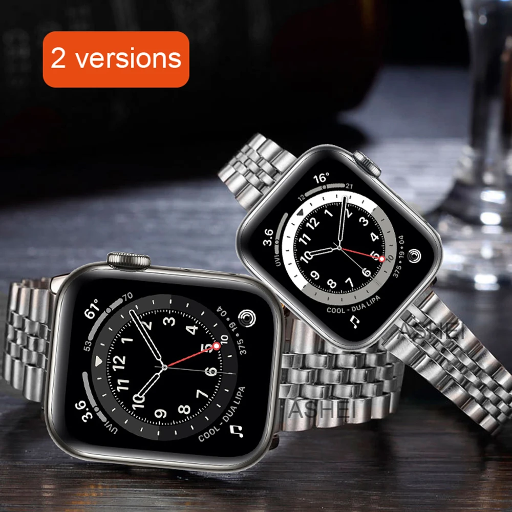 

Ремешок из нержавеющей стали для Apple Watch Se, тонкий браслет для Iwatch 6 5 4 3 38 мм 42 мм, тонкий звеньевой браслет для мужчин и женщин