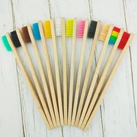 10pcs natural aldut bamboo toothbrush banister brush natural soft hair tooth brush eco friendly brushes oral cleaning care tools