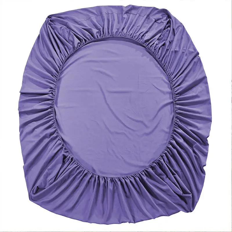 Однотонная Подгоняемая простыня наматрасник 1 шт. 100% полиэстер с 4 углами