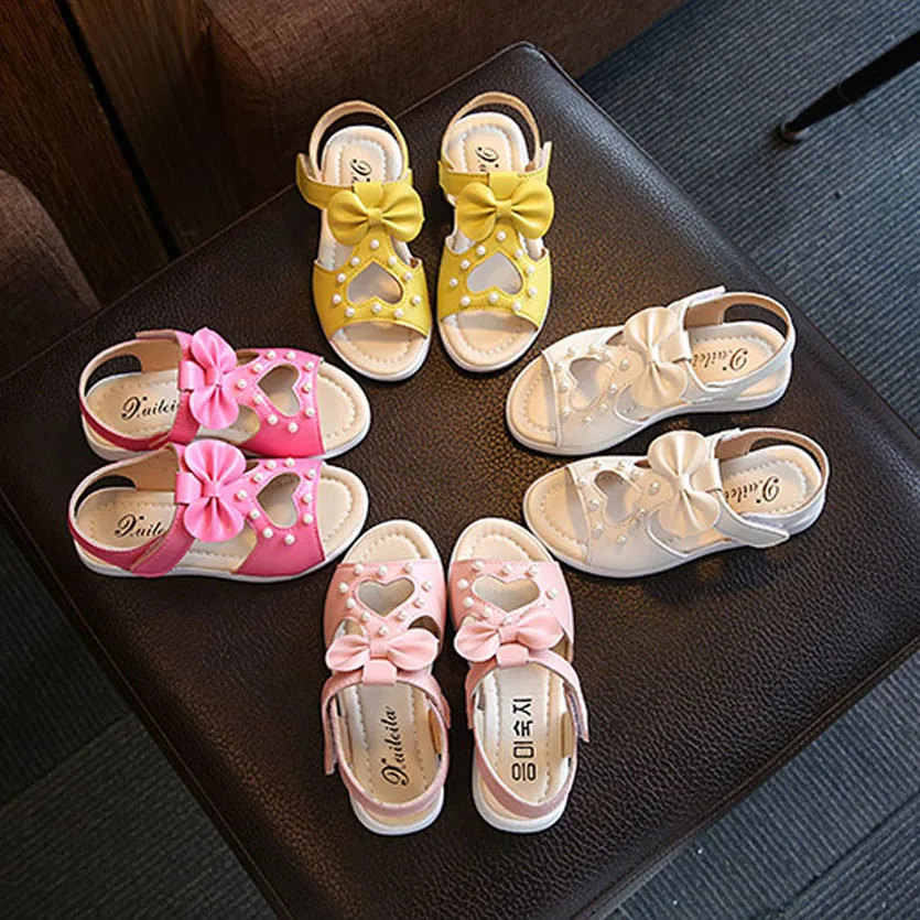 

2021 Children Shoes For Girls Roman Style Summer Girls Sandals Princess Flowers Kids Sandalen Fashion Soft Girls Shoes