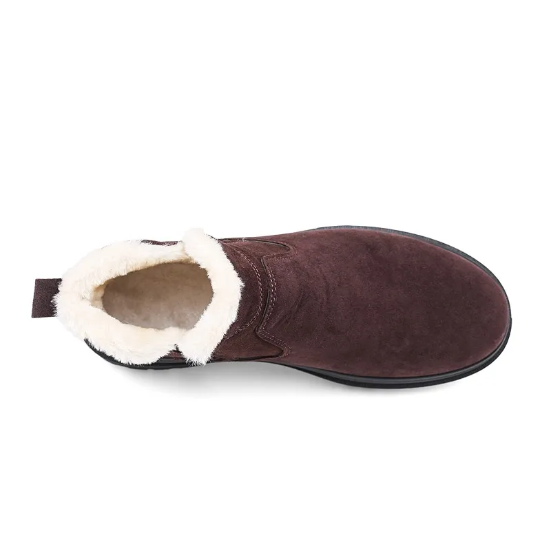 

Men's Velvet Snow Boots,Winter Work Shoes,Lace-free Military Boots,Desert Boots,Casual Shoes,Size 39-44