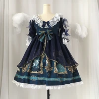 clearance arques princess lolita lolita chiffon summer short sleeve op suit dress kawaii clothing fairy kei lolita dress