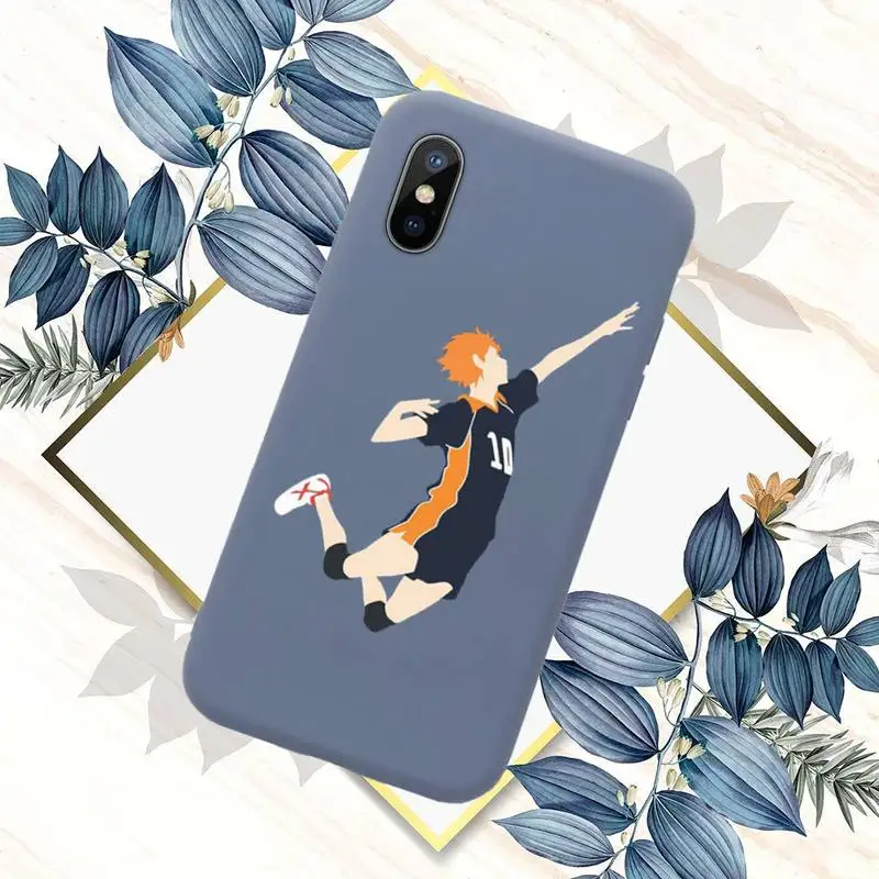 

Haikyuu Hinata attacks Anime Phone Case Candy Color for iPhone 11 12 mini pro XS MAX 8 7 6 6S Plus X SE 2020 XR