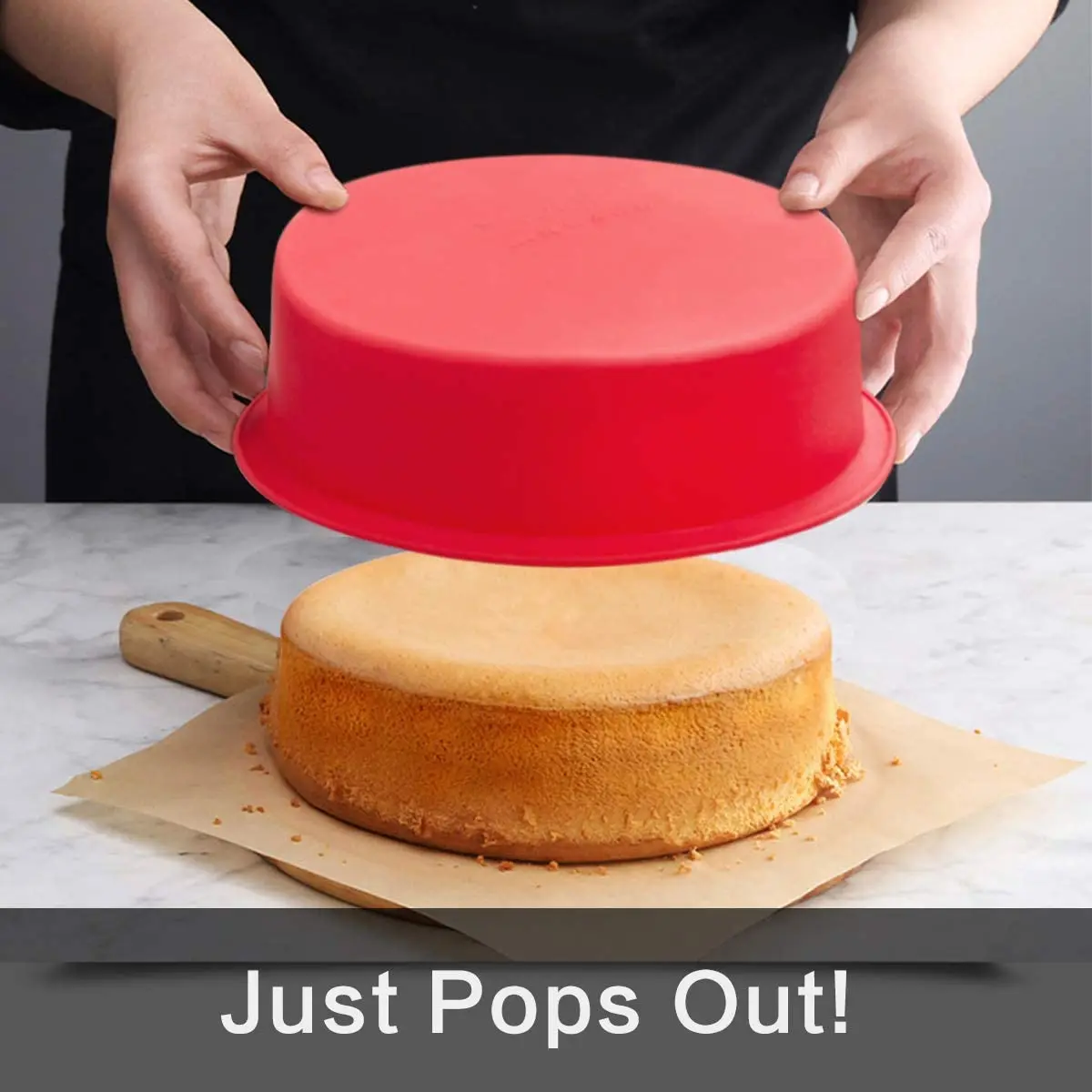 Silicone Molds for Baking Nonstick &amp Quick Release Pans Layer Cakes Rainbow and Chiffon -8 inch | Дом и сад