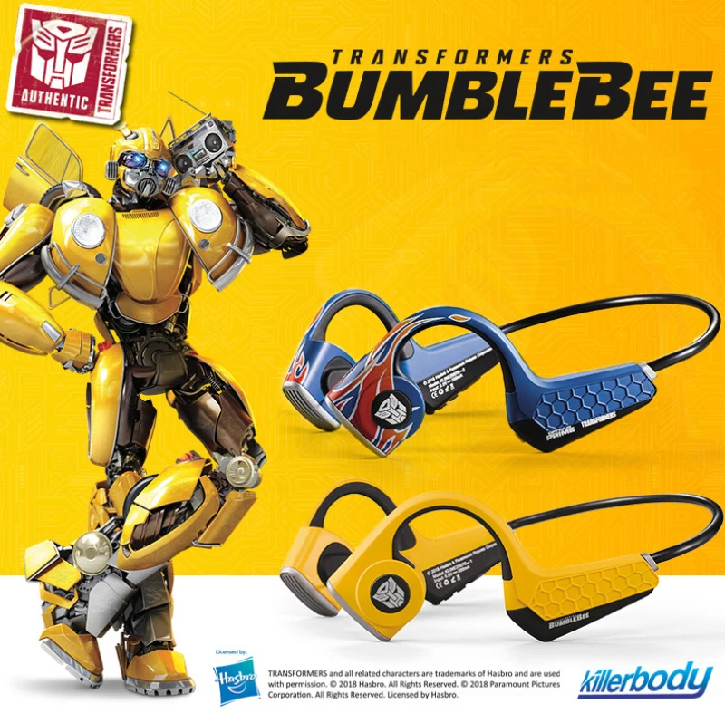 

New Original Transformers Bumblebee & Optimus Prime Bone conduction Wireless Bluetooth Headset Sports Waterproof Headphone