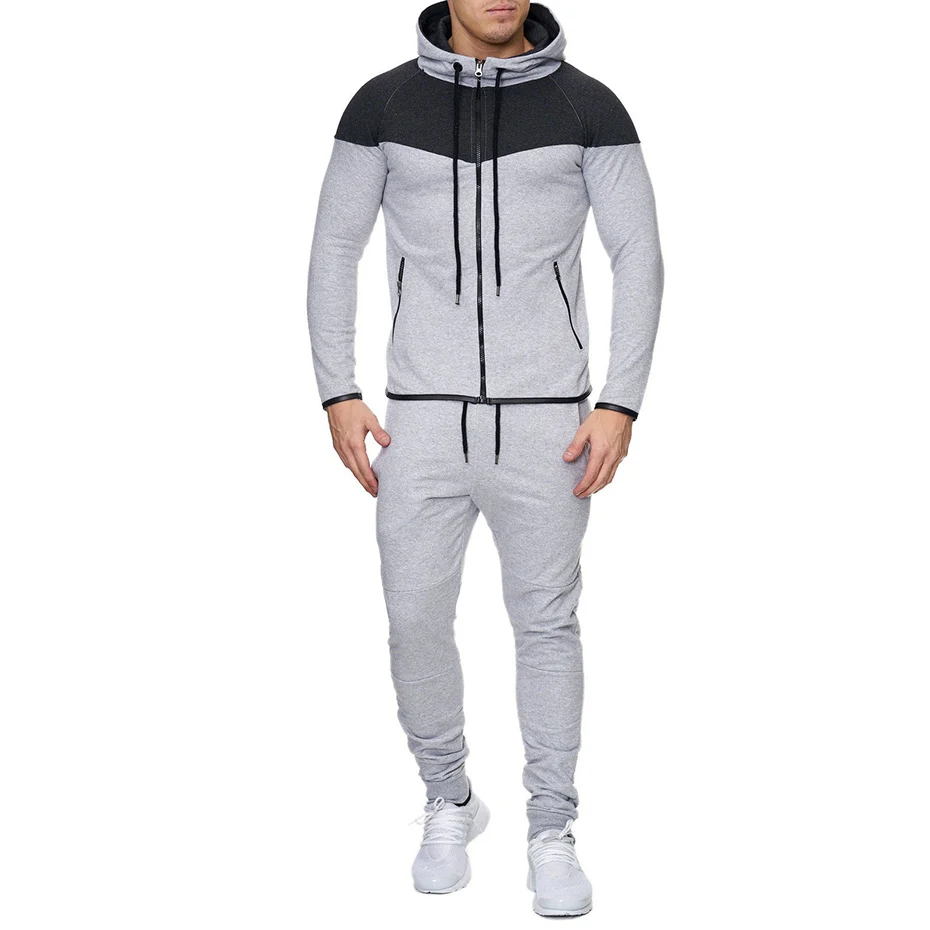 

ZOGAA Men Track Suit Casual 2 Piece Sets Cotton Hoodies Sweatshirt and Sweatpants Sweatsuit for Male Clothing Two Pieces Man Set