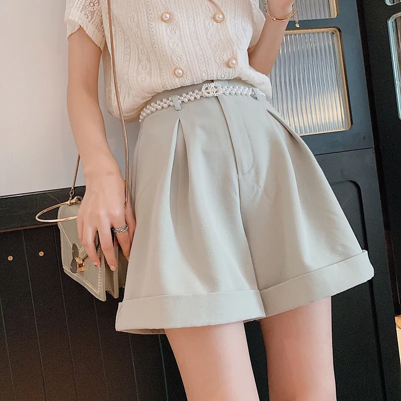 Повседневные Элегантные шорты Mishow летние с высокой талией MX19B2474 2019 | Женская