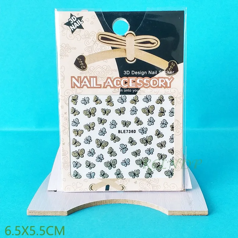 3D наклейки для ногтей все украшения слайдеры фиолетовый цветок клей дизайн