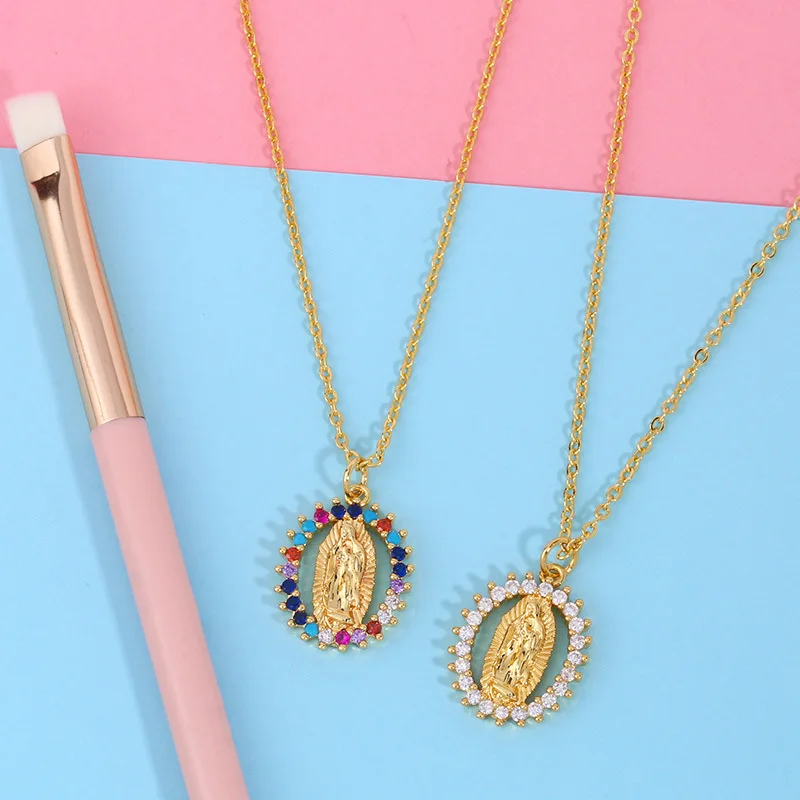 

Necklace cross-border creative personality accessories Notre Dame geometric pendant necklace pendant nkq94