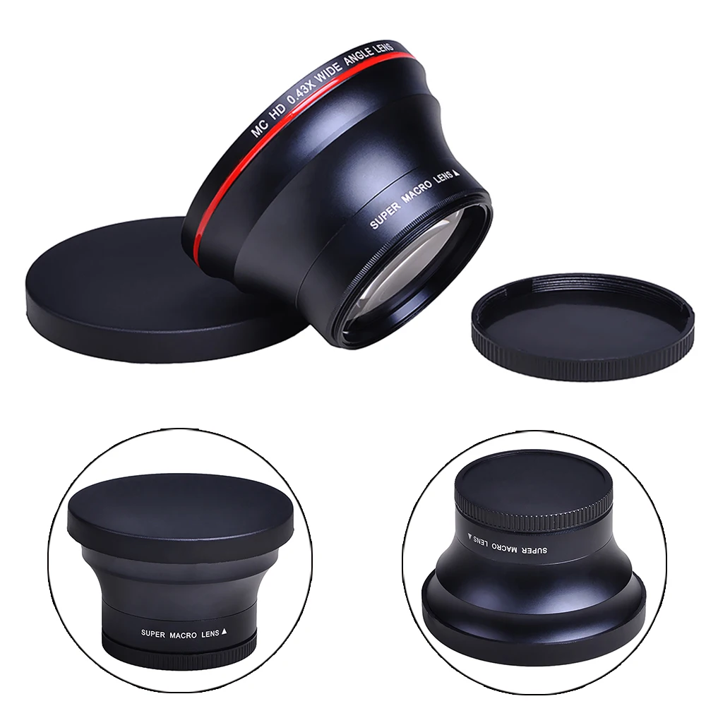 0.43x52MM Professional HD Wide Angle Lens (w/Macro Portion) for Nikon D7100 D7000 D5500 D5200 D5100 D3300 D3200 D3100 D3000 - купить по