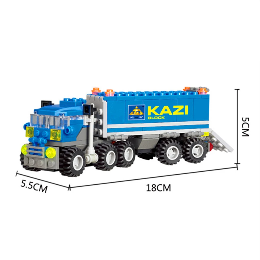 KAZI 6409 City Car Transport Dumper Truck Building Blocks Brick Compatible Technic Playmobil Toys For Children
