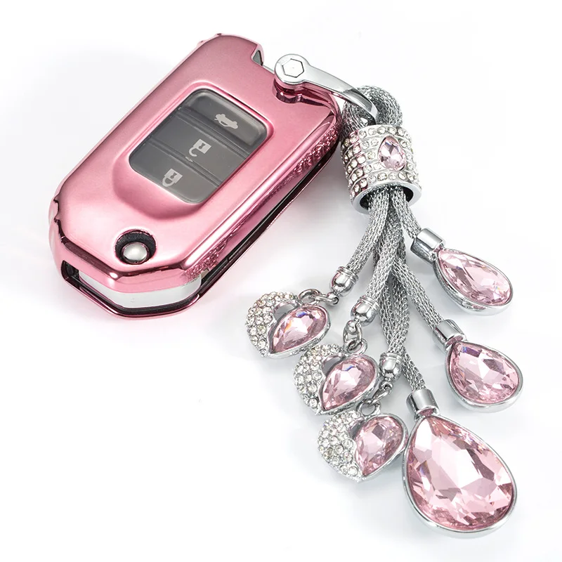 Мягкий ТПУ чехол для автомобильного ключа защитный Honda Civic CRV HRV Accord Jade Crider Odyssey