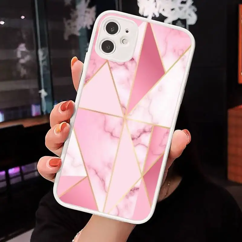

Plating Splice Glitter Marble Phone Cases Matte Transparent for iPhone 7 8 11 12 s mini pro X XS XR MAX Plus cover funda