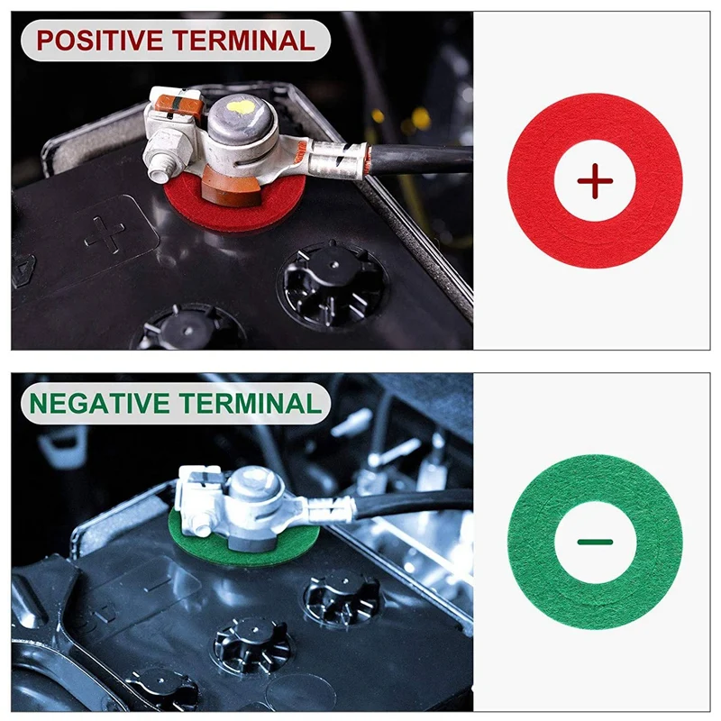 

10Pcs Battery Terminal Anti Corrosion Washers Protector Fiber Cleaning Brush-2Pcs for Car Marine Boat RV