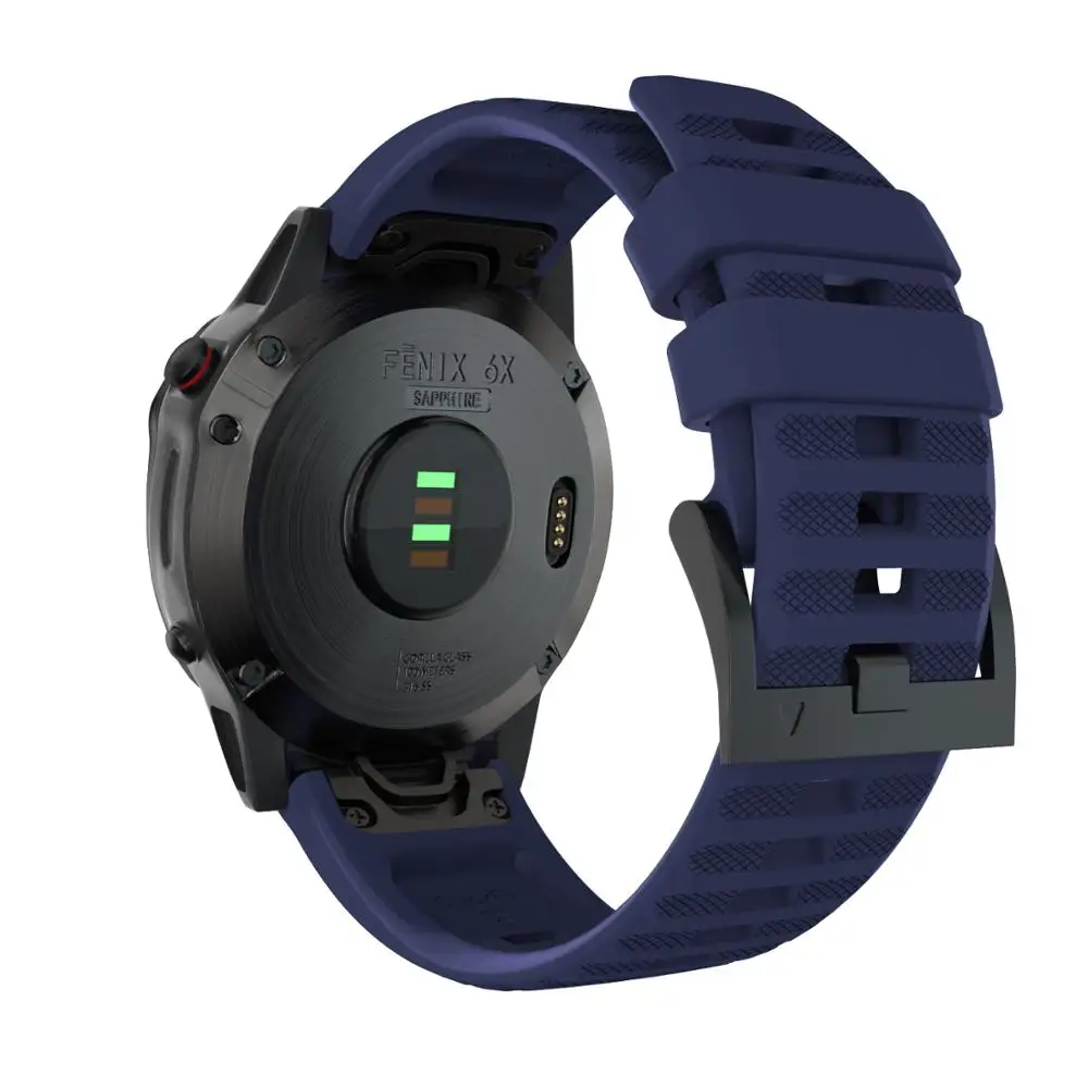 26 мм силиконовый ремешок для часов Garmin Fenix 6X 5X 3 3HR quaitx3 быстросъемный легкий
