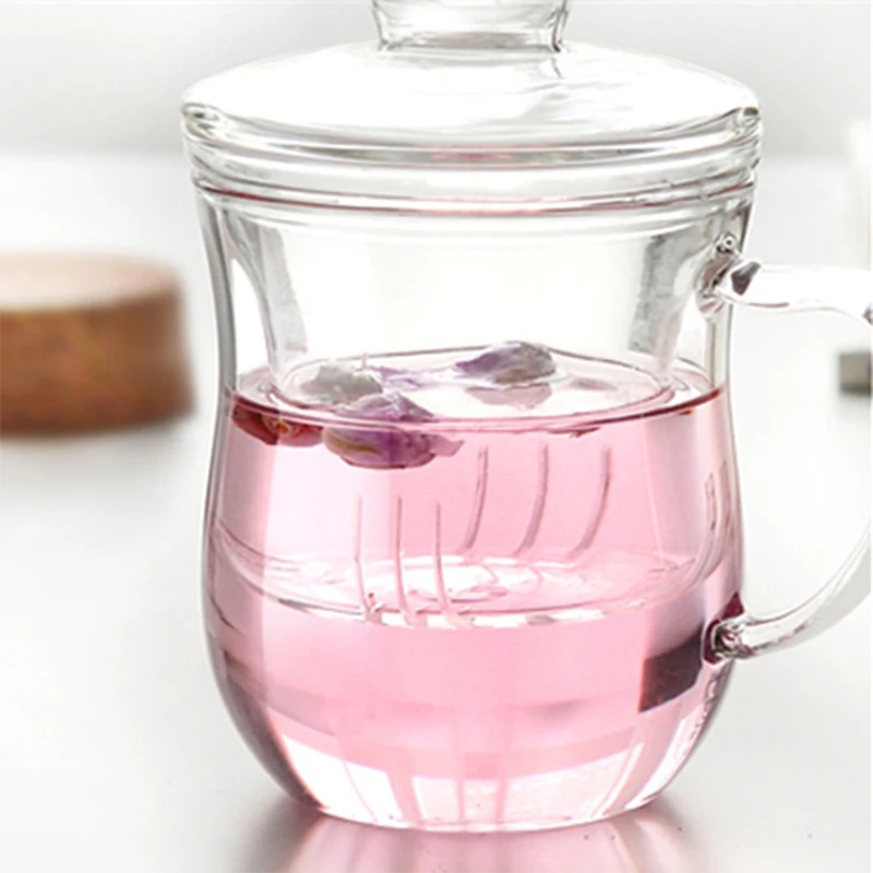 Прозрачная стеклянная чашка термостойкие стеклянные чайные горшки с фильтром
