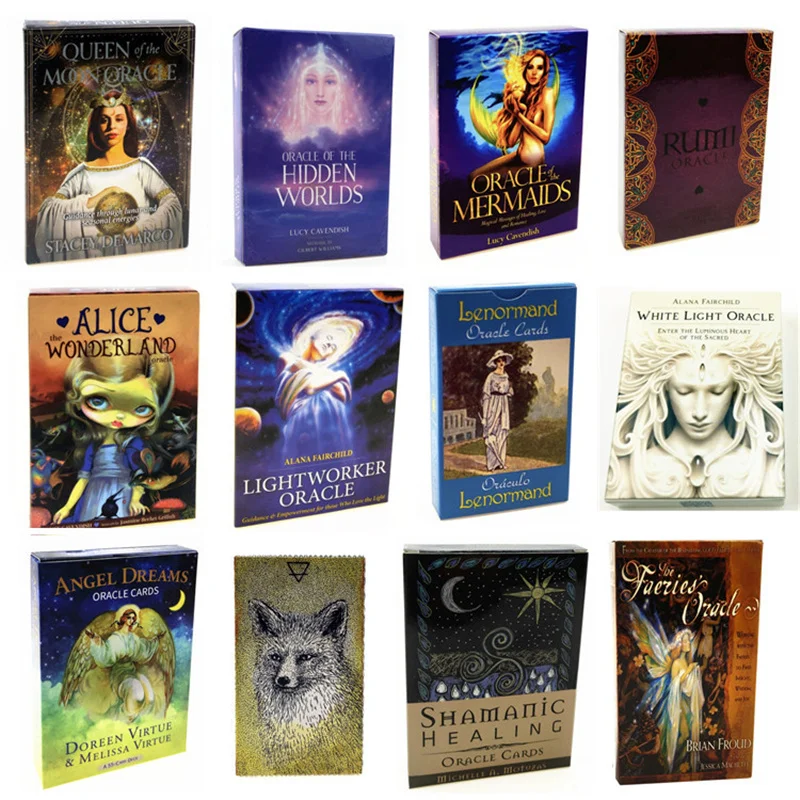 

44PCS Mystical Manga Tarot Oracle Cards Party Tarot Deck Supplies Playing Witch English Board Game Divine Party Poker Tarot-Card