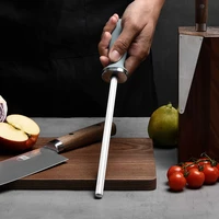 8 inch professional chef knife sharpening stick high carbon steel pp handle fine serration kitchen knife accessories