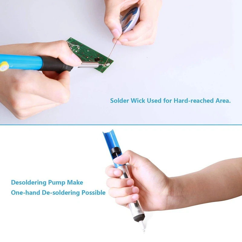 Desoldering Wick &amp Pump 3 Pcs Solder Sucker 2 Wick(2.5Mm Width 1.5M Length) Remover Kit For D | Инструменты