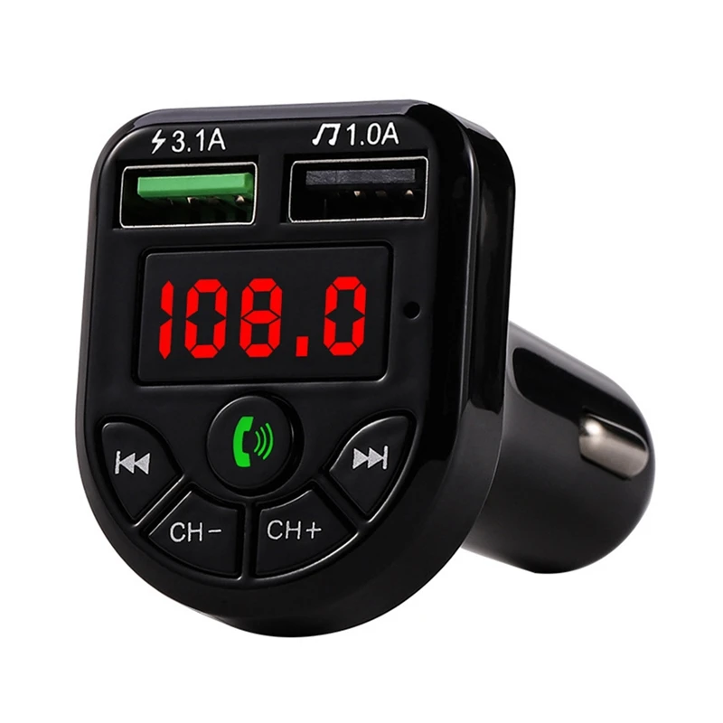 

Fit Car Auto Transmitter Modulator 5.0 FM Handsfree MP3 Player Dual USB Phone Charger Wireless Audio Music Player