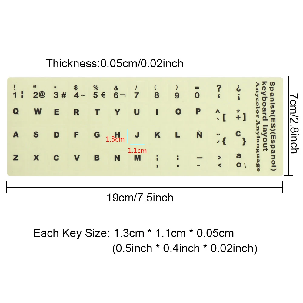Светящиеся наклейки на клавиатуру для ноутбука и ПК защитная пленка с буквами