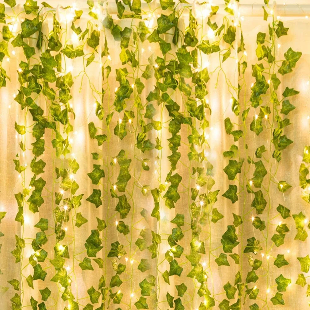2 м 20LED гирлянда из листьев плюща сказочные гирлянды вечерние лампы для сада