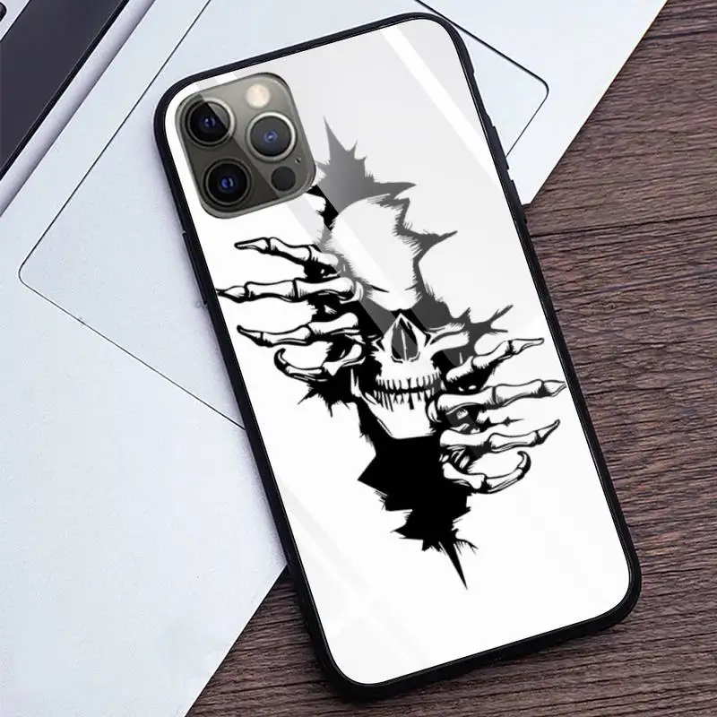 Чехлы для телефонов Grim Reaper Skull Skeleton закаленное стекло iPhone 12 11 Pro XR XS MAX 8X7 6S 6 Plus Max Mini