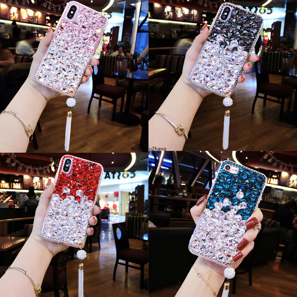 

For iPhone 7 8 Plus 5s 6 6s X XR 12 Mini Case Luxury Diamond Bling Transparent Soft Silicone Cover For iPhone 11 Pro XS MAX Case