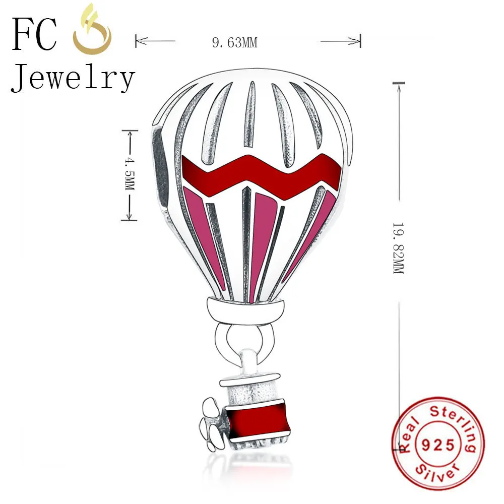 Подвеска Шарм для браслета из серебра 925 пробы в виде воздушного шара|Бусины| |