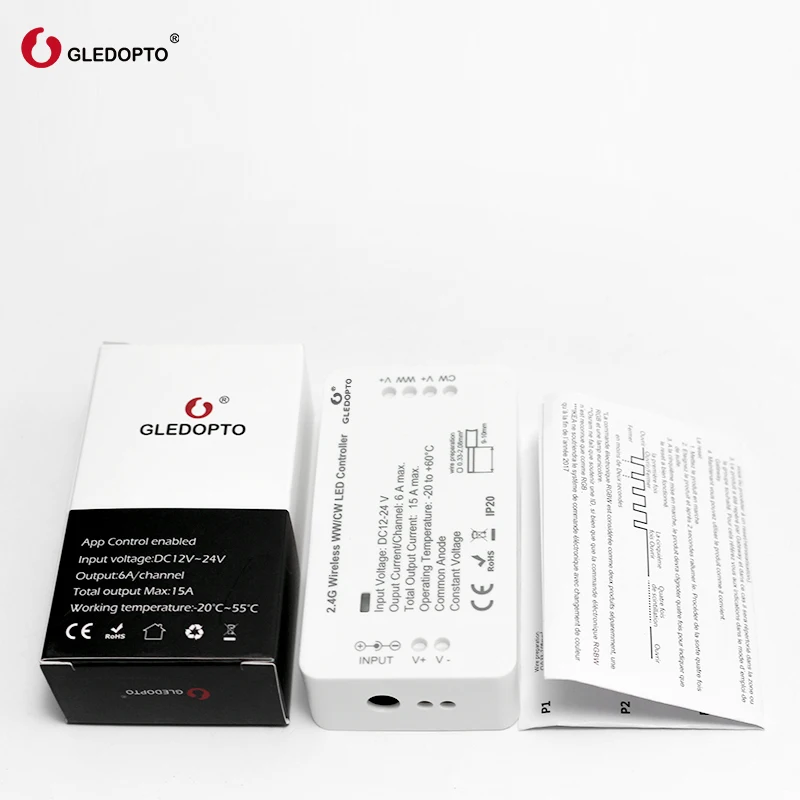 Контроллер GLEDOPTO Zigbee 3 0 Smart Pro WW/CW с теплым и холодным белым светом работает