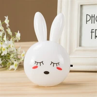 euus plug cartoon rabbit led night light switch wall night lamp with gifts for kidbabychildren bedroom bedside lamp