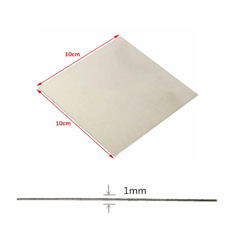 

1PCS 1x100x100mm high purity 99.8% pure nickel foil plate anticorrosive nickel sheet metal industry plating accessories