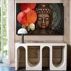 Модульная картина, холст, настенная живопись, 1 панель, статуя Будды, плакаты, Hd печать, Современная для гостиной, домашний декор, рама
