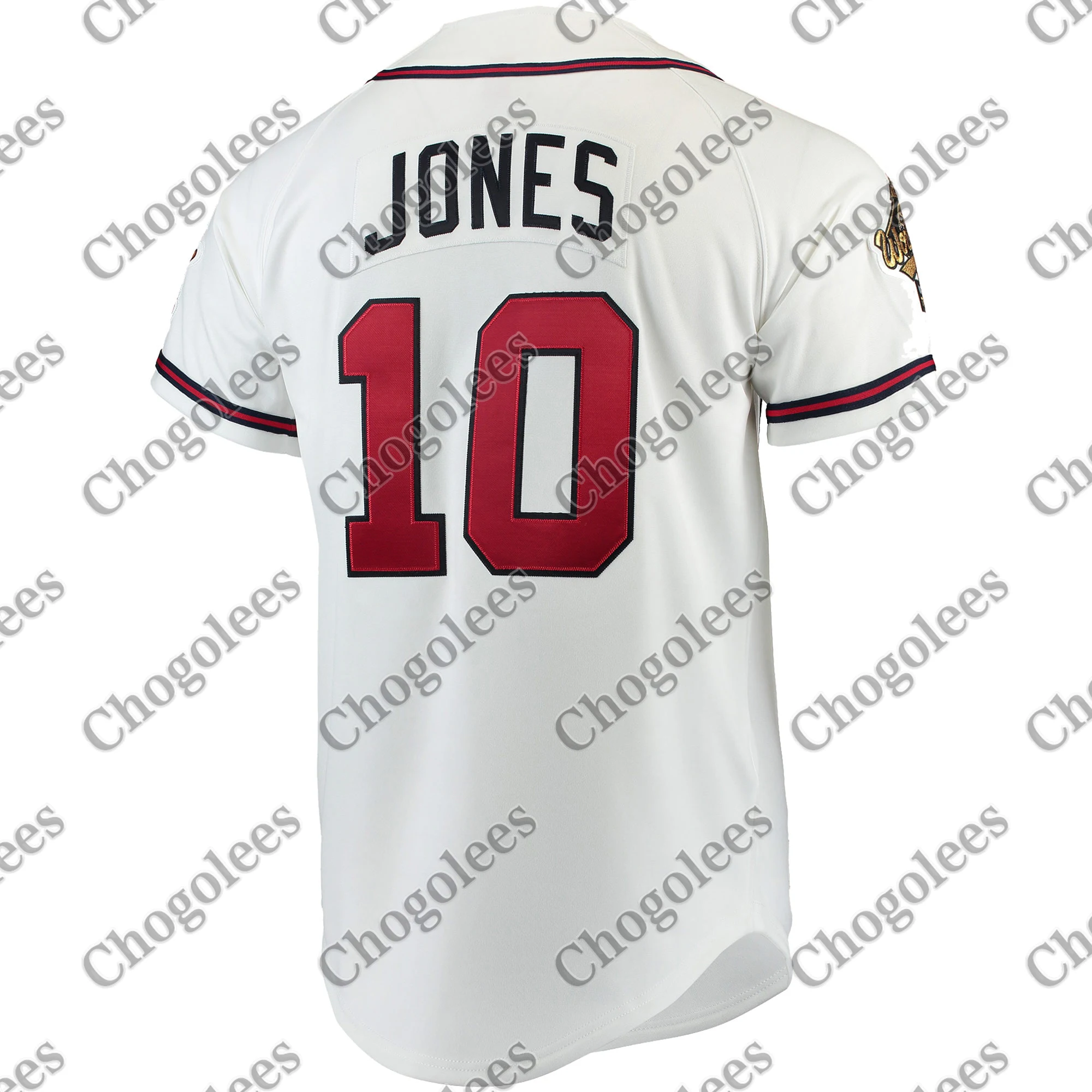 

Jrsei de beisebol chipper jones atlanta mitchell & ness jrsei baseball jersey